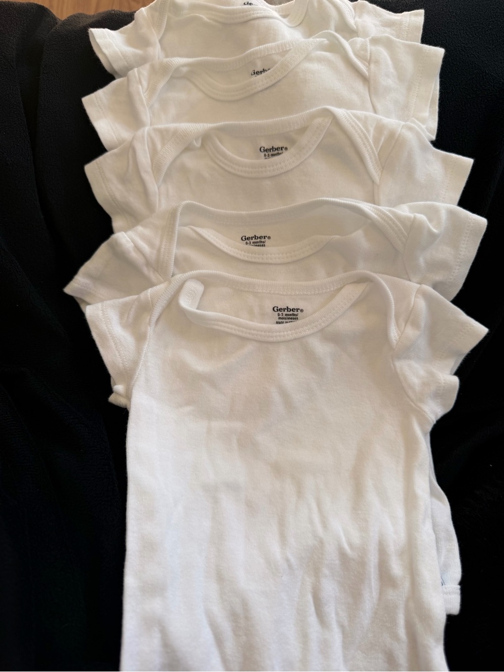 Gerber White Baby Short-Sleeve Bodysuits - Pack of 5